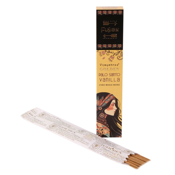Golden Palo Santo and Vanilla Incense Sticks Ancient Wisdom