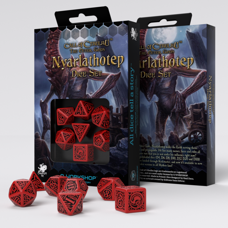 COC The Outer Gods Nyarlathotep Dice Set red and black Q-Workshop