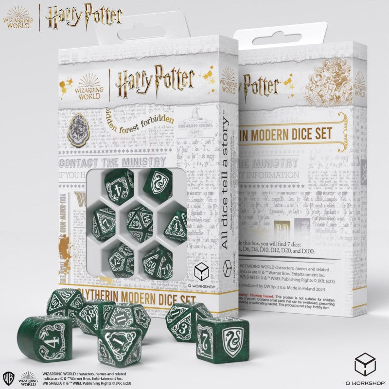 Harry Potter. Slytherin Modern Dice Set - Green Q-Workshop