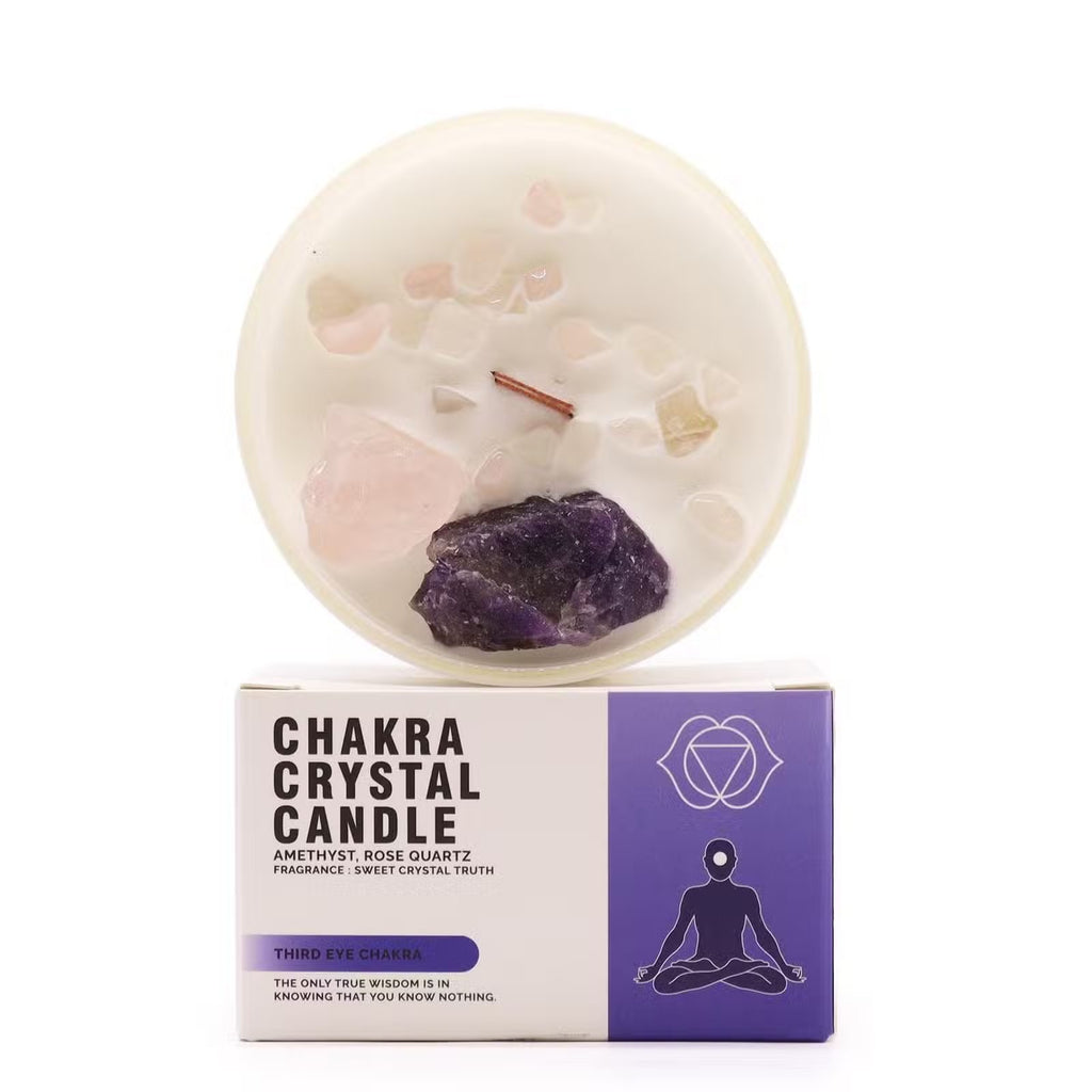Chakra Crystal Candle - Third Eye Chakra Ancient Wisdom Ancient Wisdom