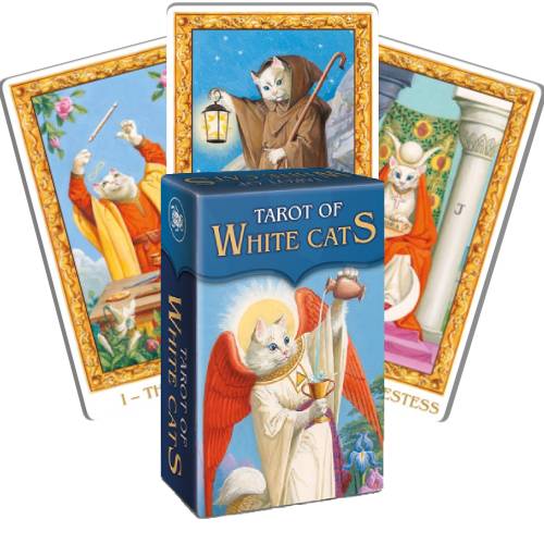Mini Tarot Of White Cats Cards Lo Scarabeo Lo Scarabeo