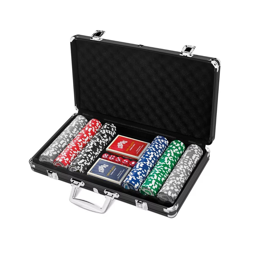 300 Poker Chips Set in Dark Aluminum Suitcase Copag Copag