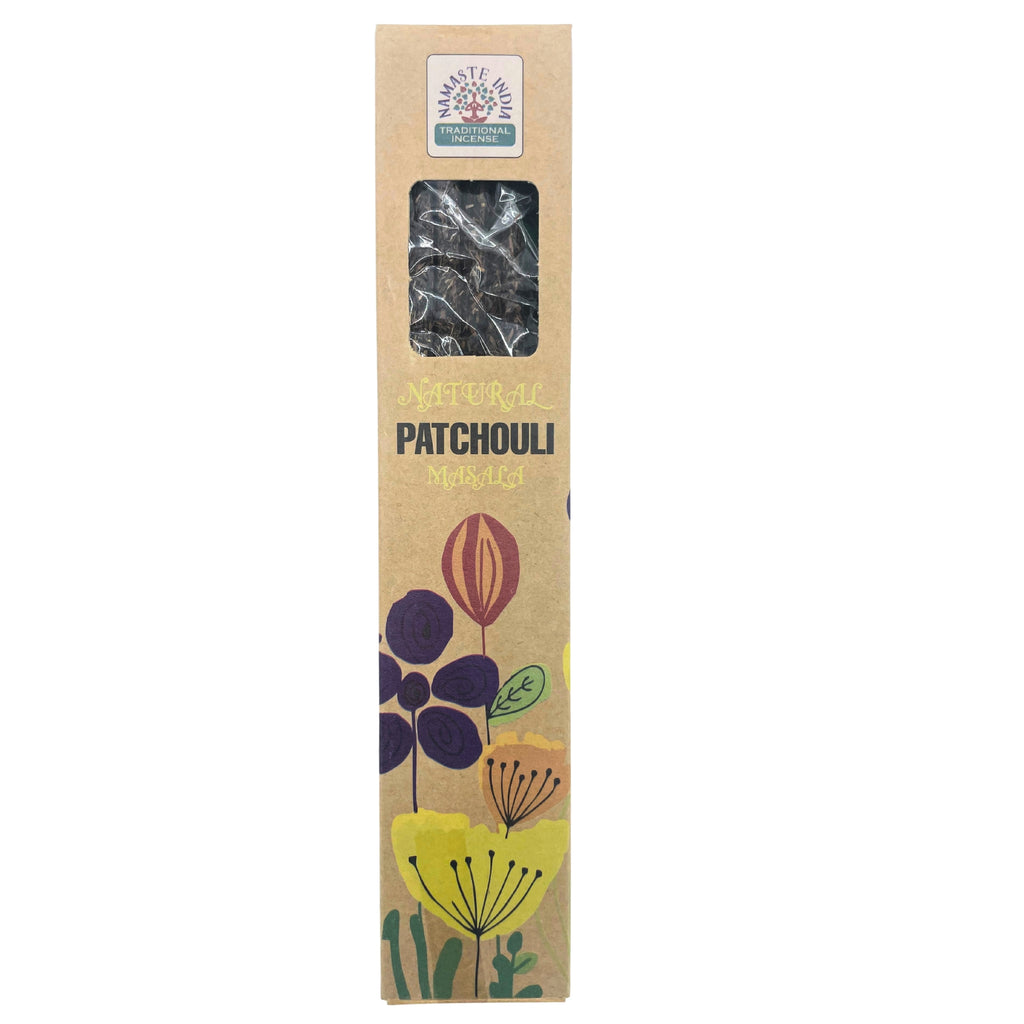 Natural Botanical Masala Incense - Patchouli Namaste India Namaste Inida
