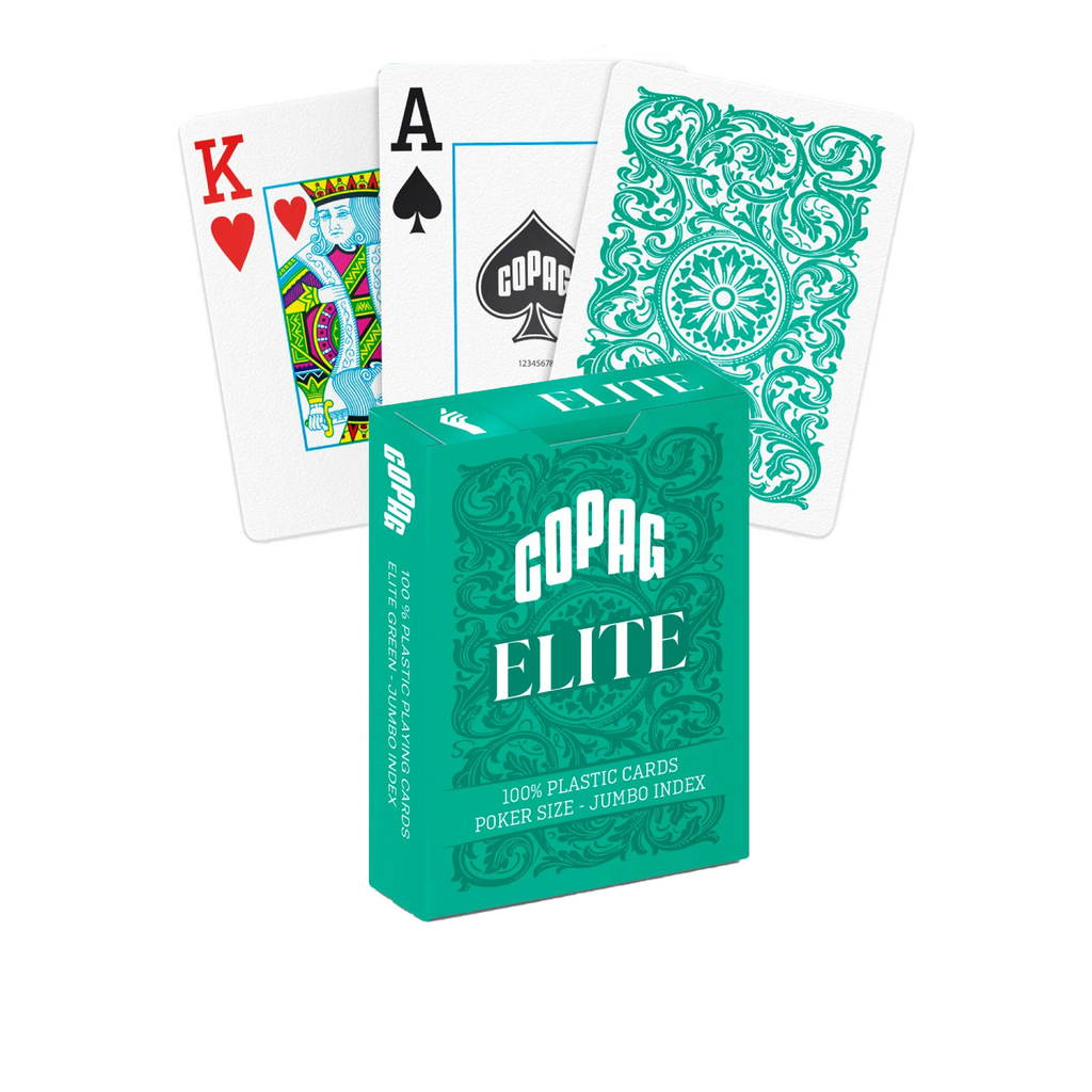 1546 Elite Poker size Jumbo index playing cards (green) Copag Copag