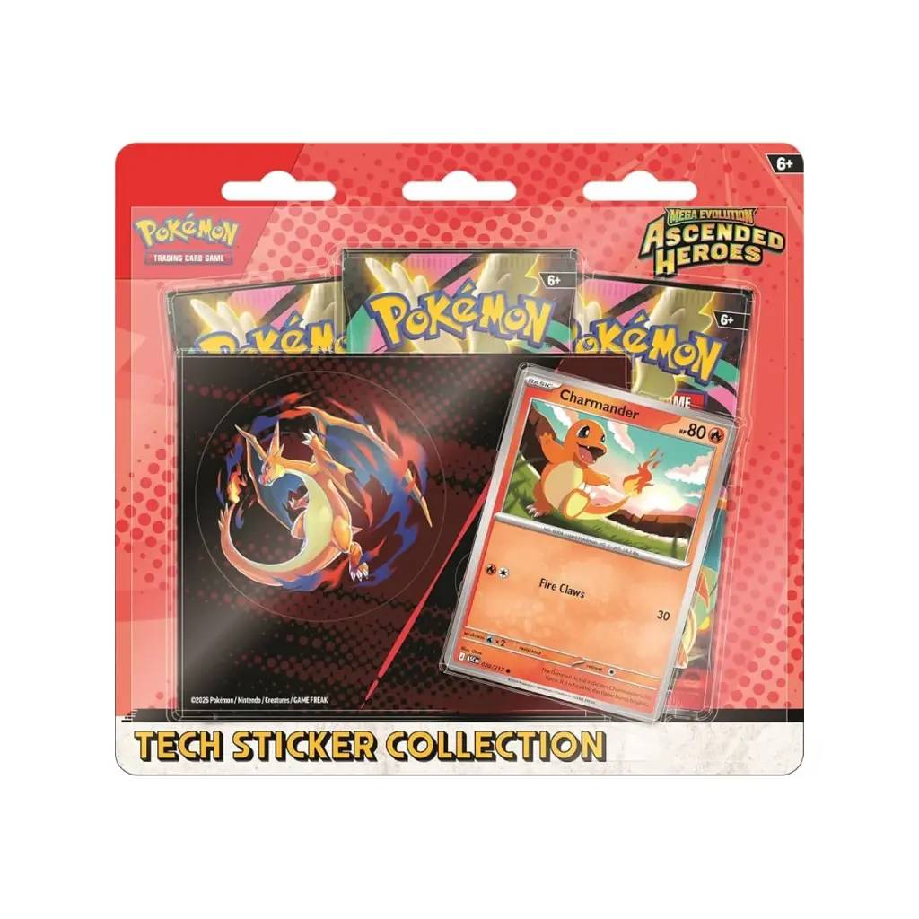 Pokemon Mega Evolution: Ascended Heroes Tech Sticker Collection Blister Charmander Pokémon