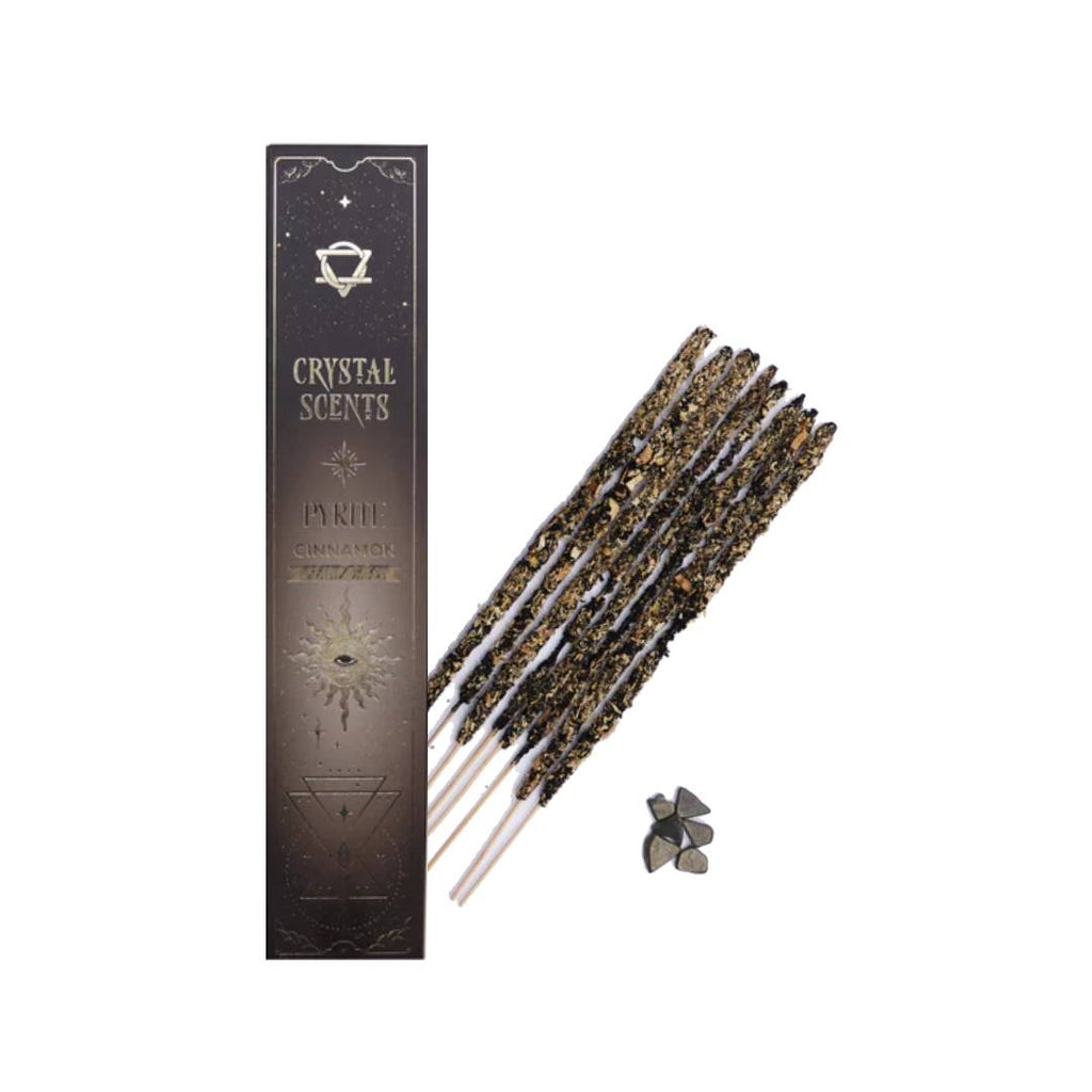 Pyrite Crystal Scents Smudge Incense - Cinnamon Crystal Scents