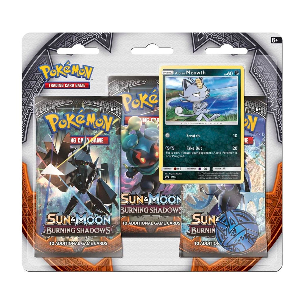 Pokémon Sun & Moon: Burning Shadows 3-Pack Blister (Meowth) (EN) Pokémon