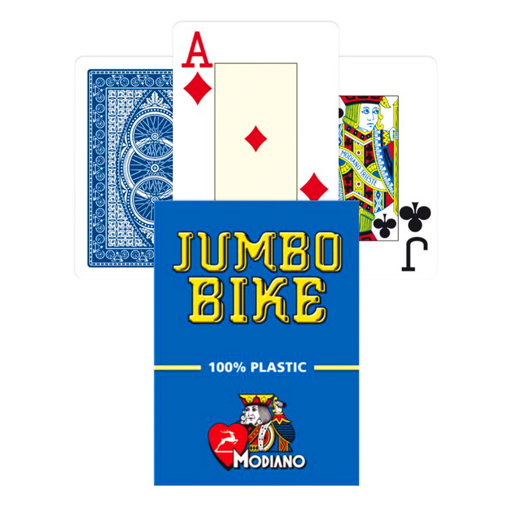 Modiano Jumbo Bike Trophy Playing Cards (Blue) Modiano