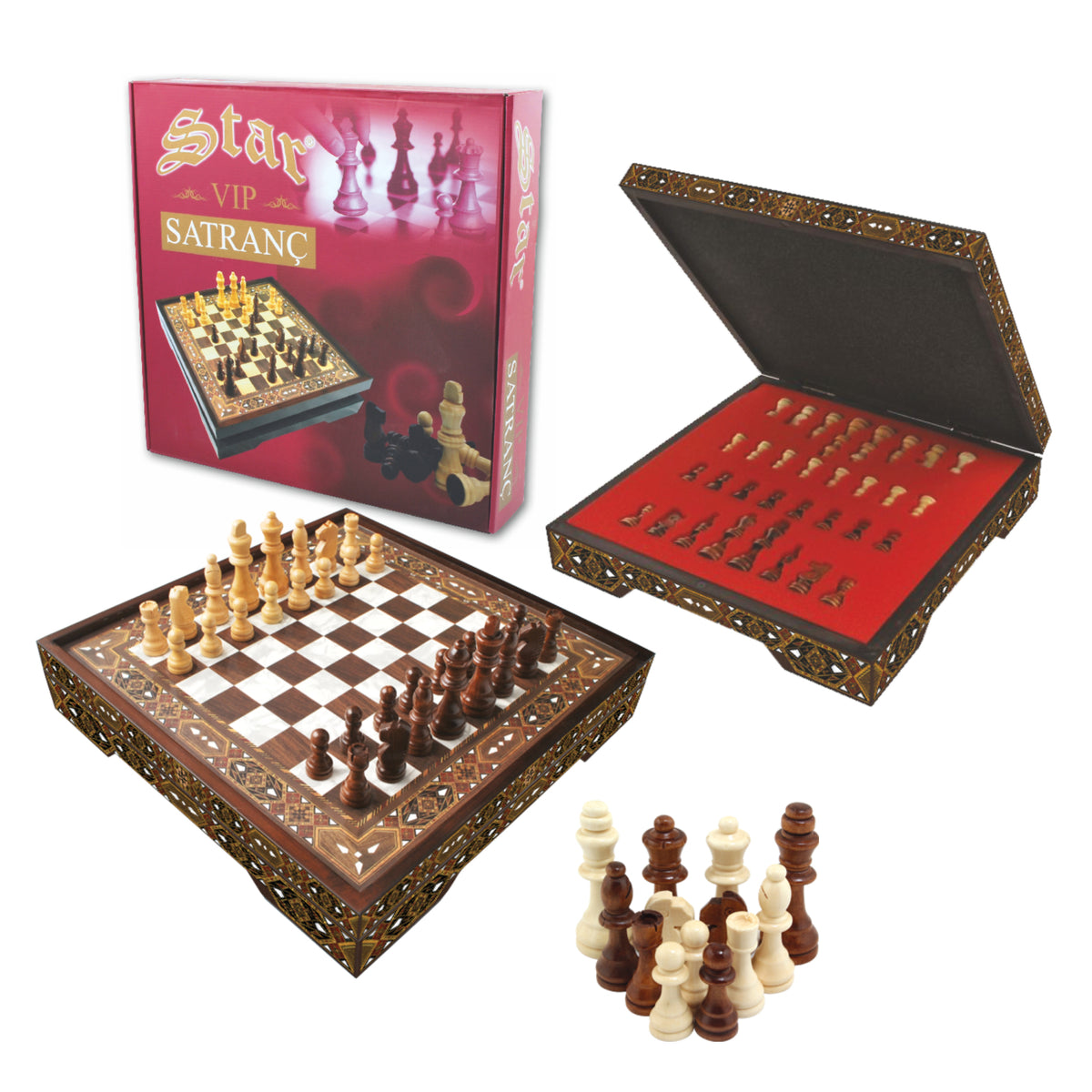 Vip Chess Set Pearl Lux L Size Star – CardsHouse