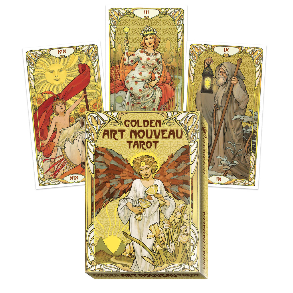Golden Art Nouveau Tarot Grand Trumps 22 Cards Lo Scarabeo Lo Scarabeo