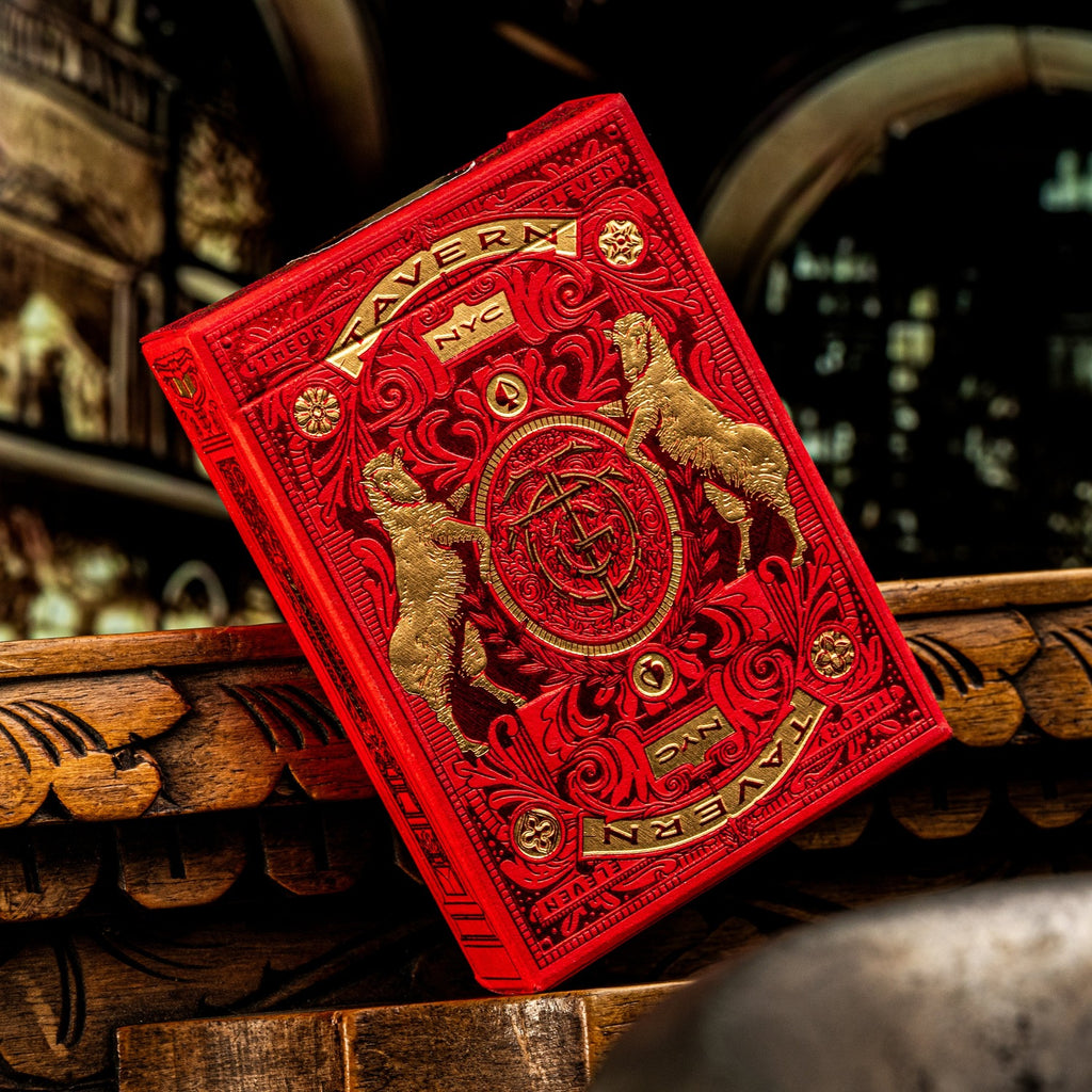 Tavern on the Green Red Limited Edition Playing Cards Theory11