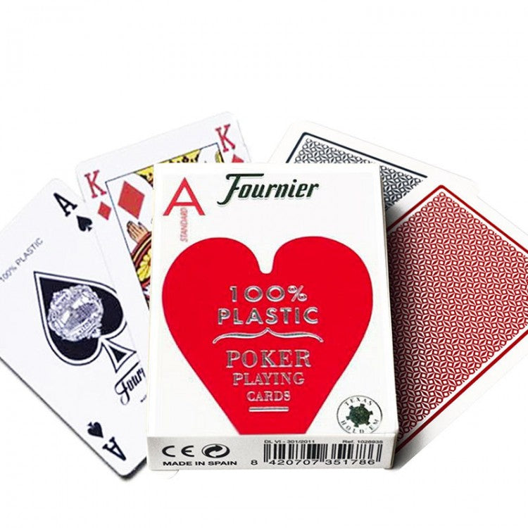 Minor Defect Fournier 2500 poker cards (Red)