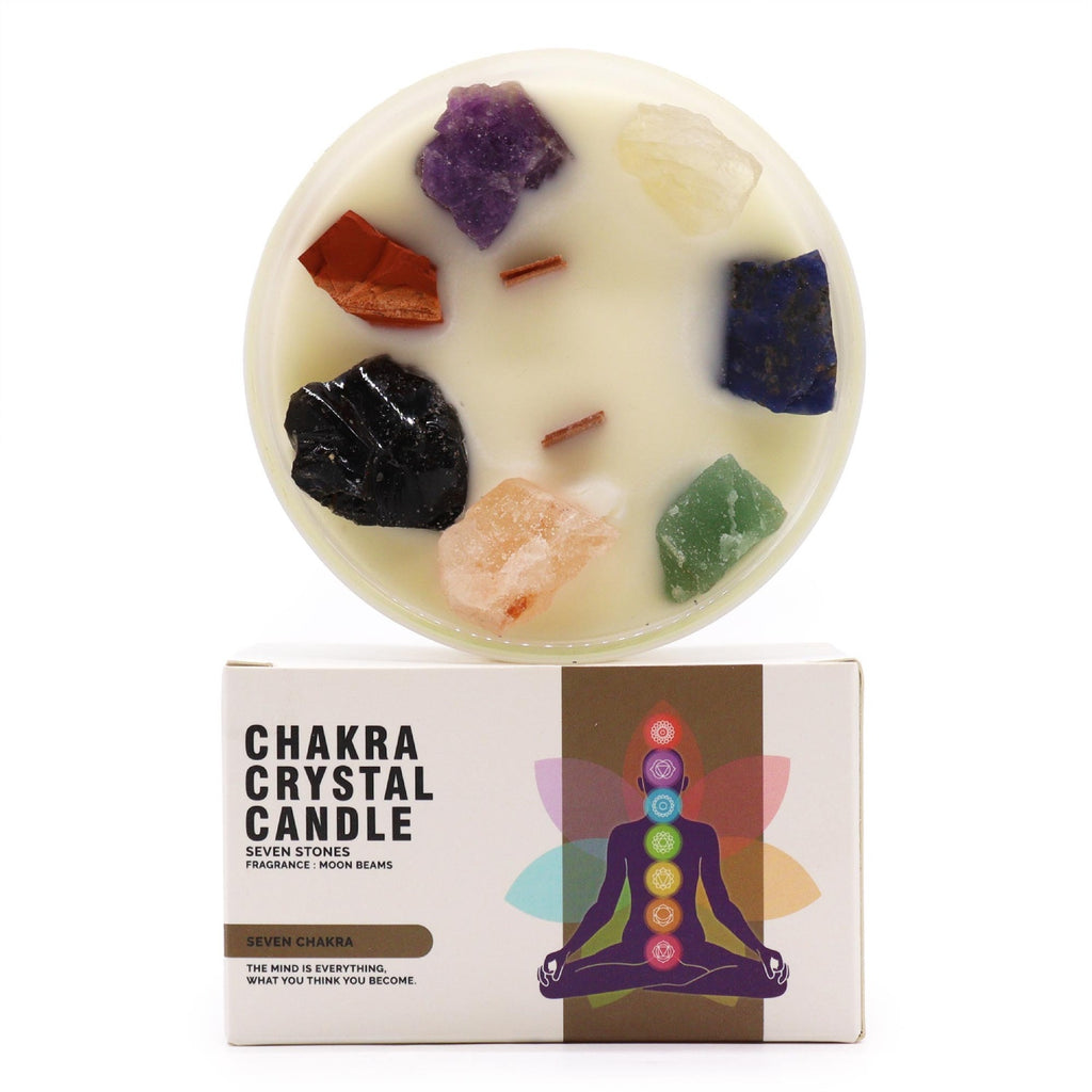 Large Chakra Crystal Candle - Seven Chakra Ancient Wisdom Ancient Wisdom