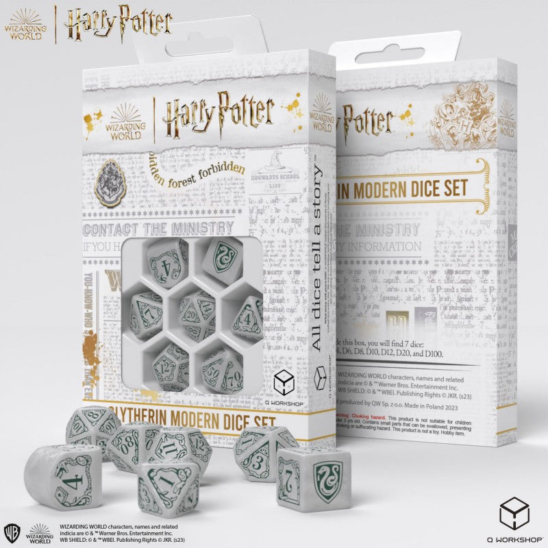 Harry Potter Slytherin Modern Dice Set (White) Q-Workshop