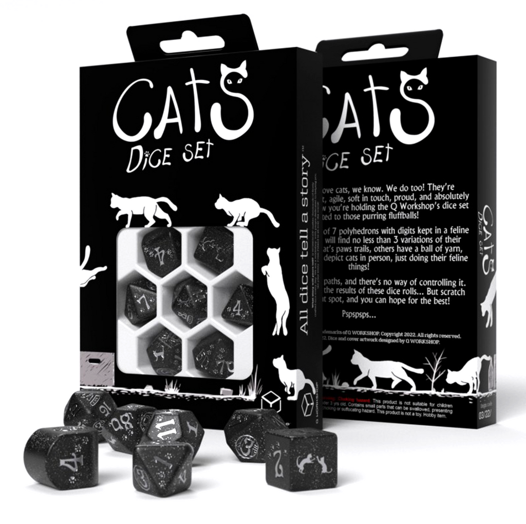 Cats Modern Dice Set Waffle Q-Workshop Q-Workshop