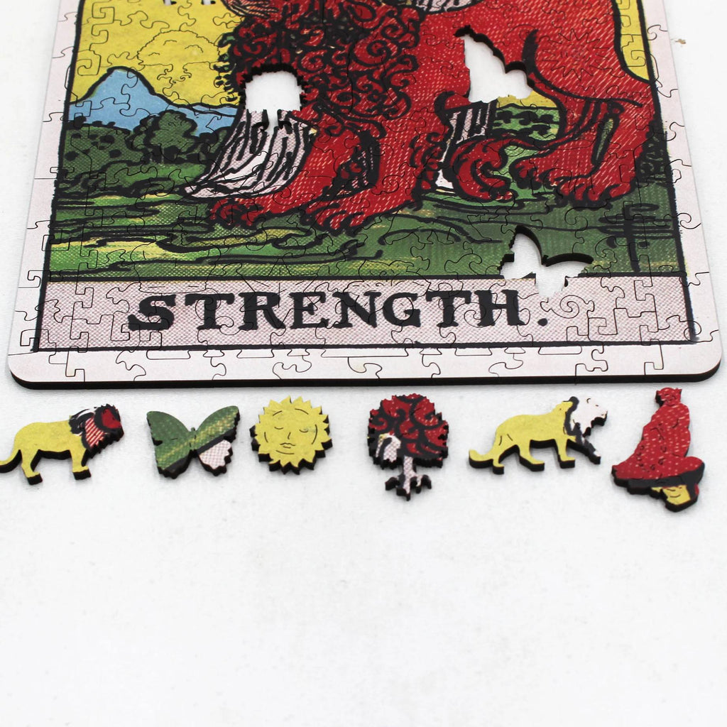 The Strength (Rider-Waite): Tarot Wooden Puzzle 250 pieces Fantasy ...