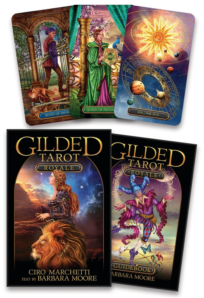 Gilded Tarot Royale cards and book set Llewellyn Llewellyn