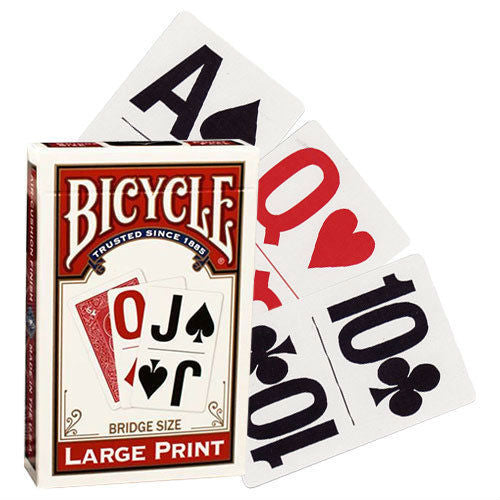 Bicycle Large Print cards (Red) Bicycle