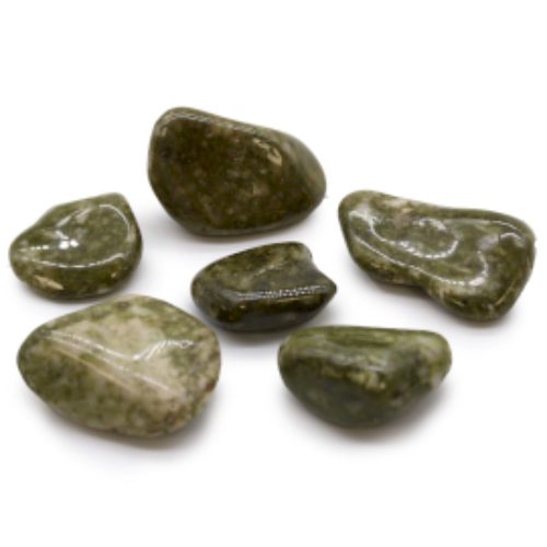 Large African Tumble Stones (6x) - Epidote Snowflake Ancient Wisdom Ancient Wisdom