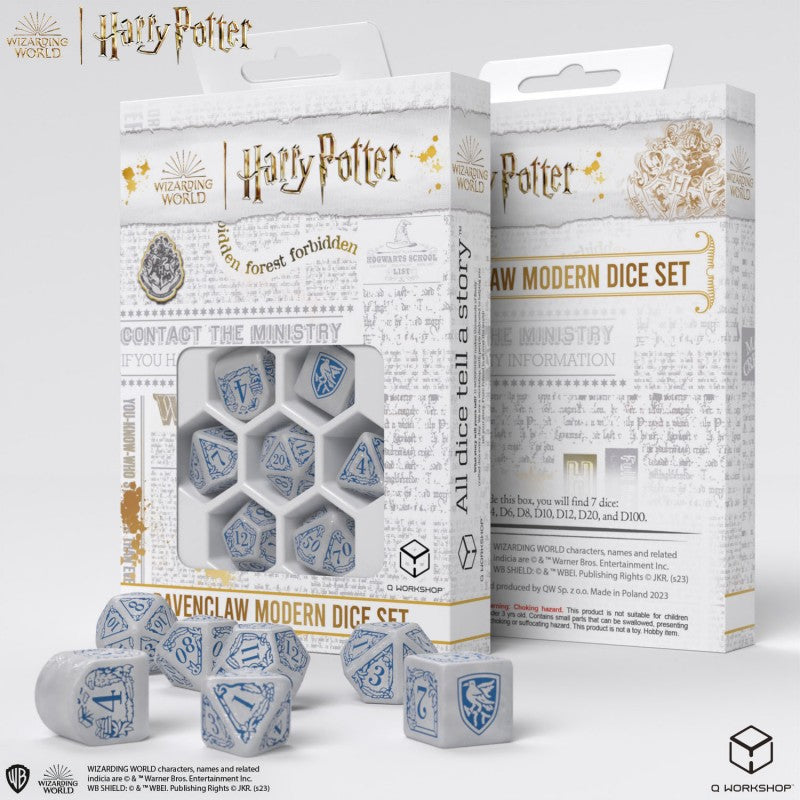 Harry Potter Ravenclaw Modern Dice Set (White) Q-Workshop