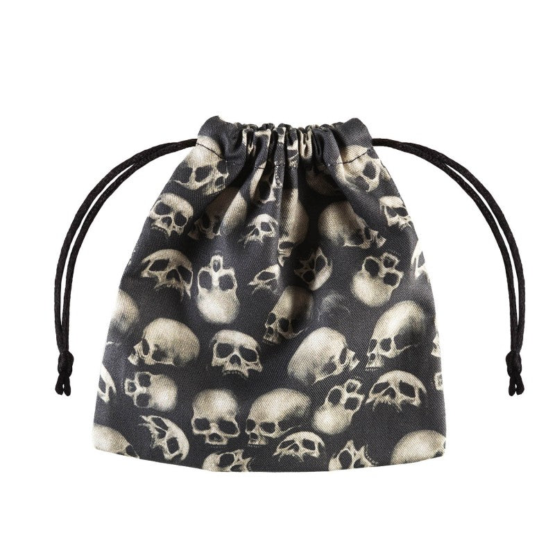 Skull Fullprint Dice Bag black and gray Q-Workshop