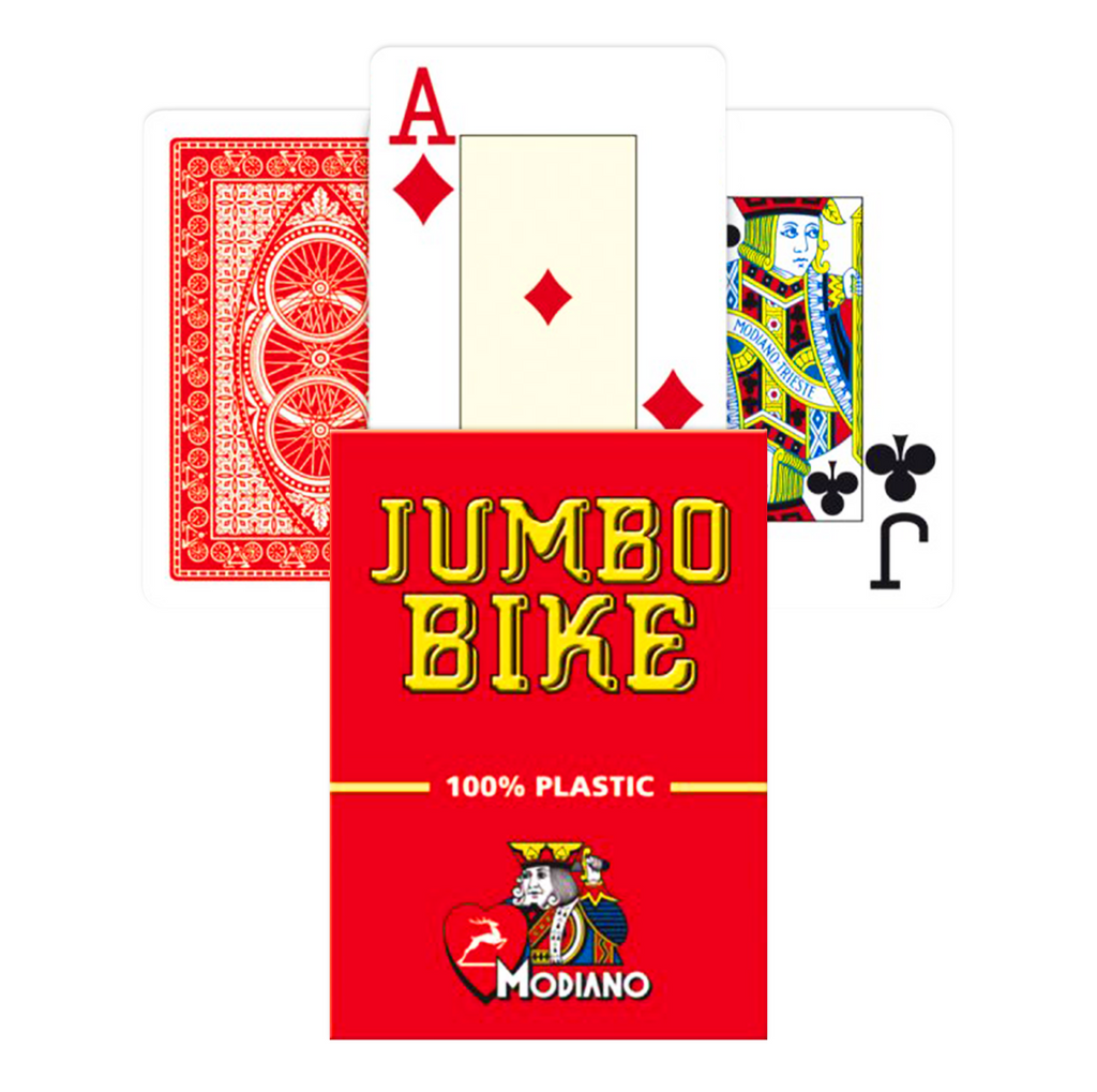 Modiano Jumbo Bike Trophy Playing Cards (Red) Modiano