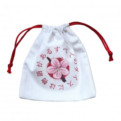 Japanese Dice Bag Breath of Spring white and multicolor fragments Q-Workshop