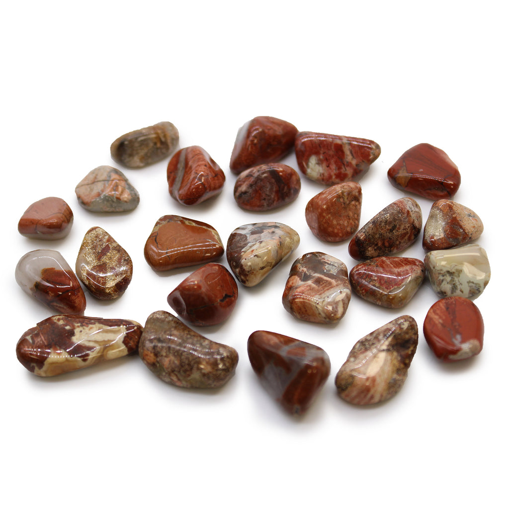 Small African Tumble Stones (24x) - Light Jaspis - Brecciated Ancient Wisdom Ancient Wisdom