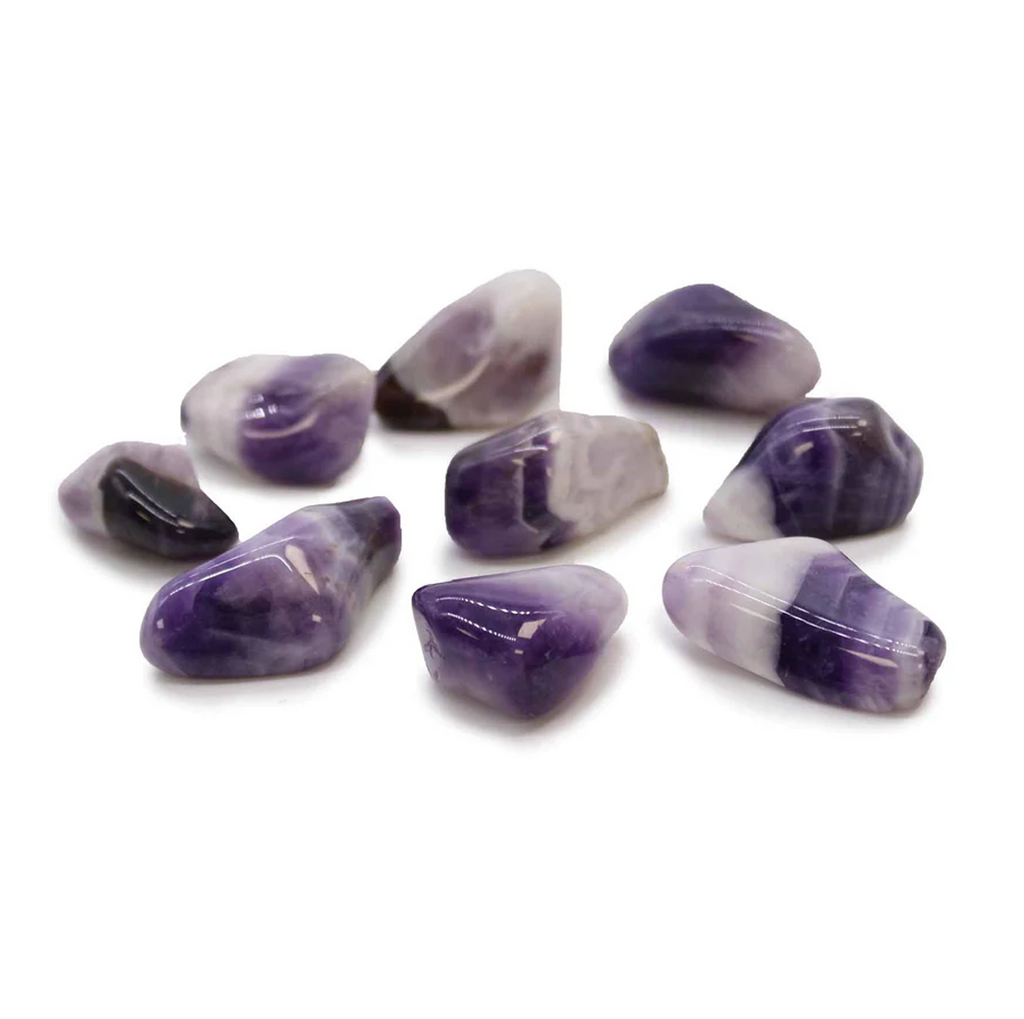 Medium Tumble Stones - Amethyst Banded B grade (24x) Ancient Wisdom Ancient Wisdom