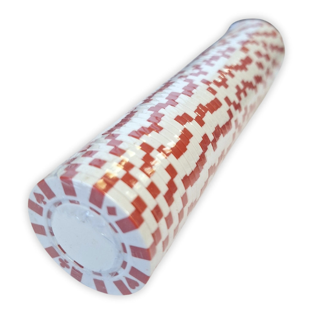 Poker Chips 50 pieces (Red & white) Star Star