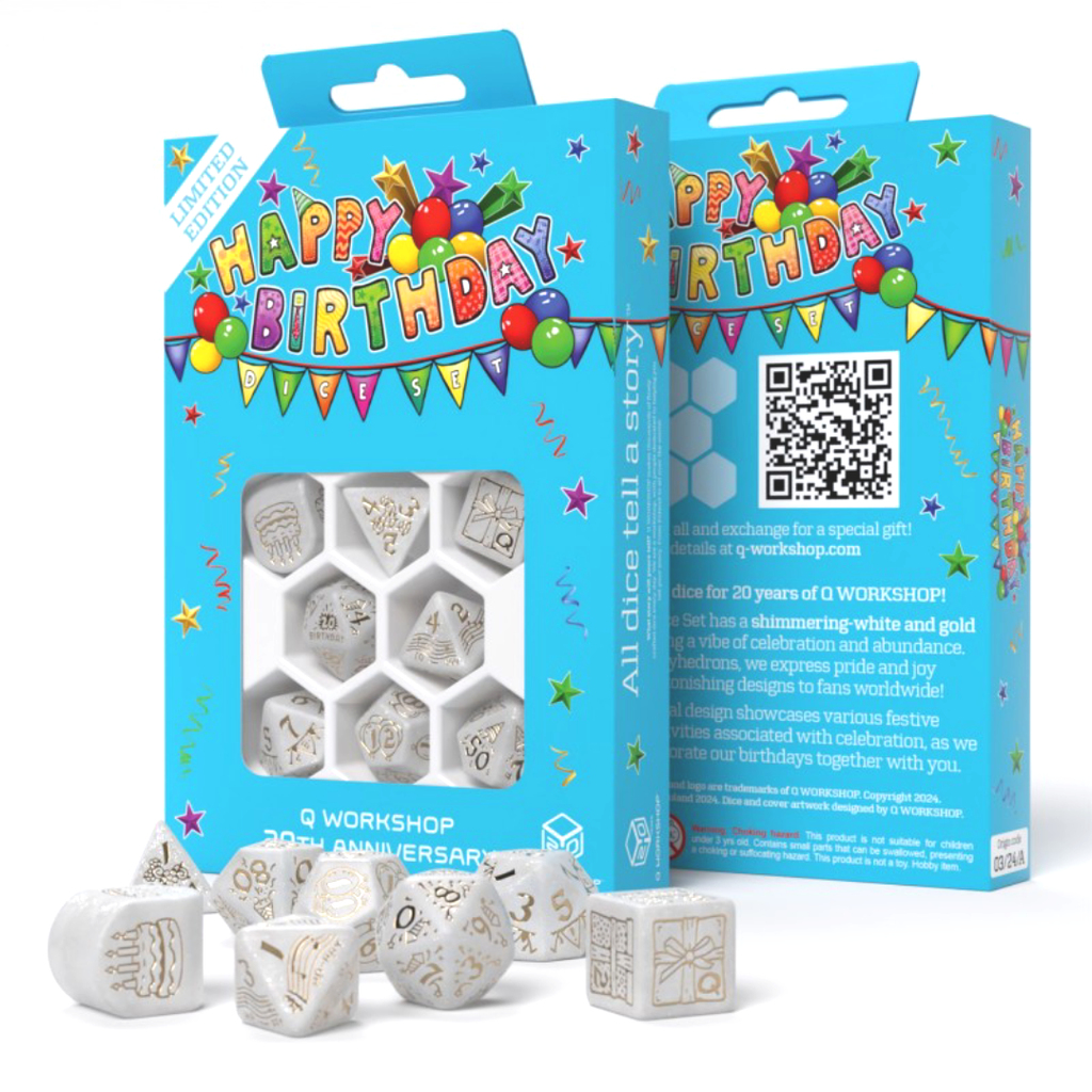 Q WORKSHOP 20 years: Happy Birthday Dice Set Q-workshop Q-Workshop