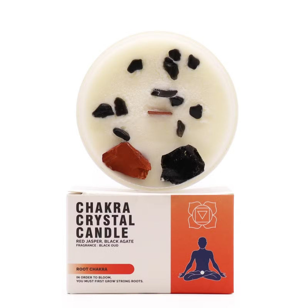 Chakra Crystal Candle - Root Chakra Ancient Wisdom Ancient Wisdom