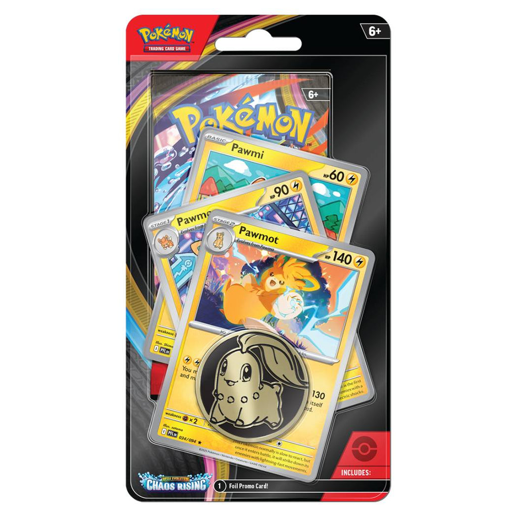 Pokémon Mega Evolution: Chaos Rising Premium Checklane Blister (Pawmot, Pawmo, Pami) Pokémon