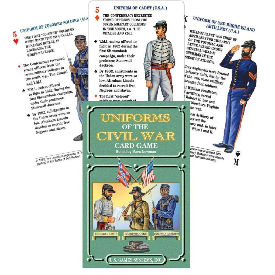 Uniforms of the Civil War playing card game US Games Systems