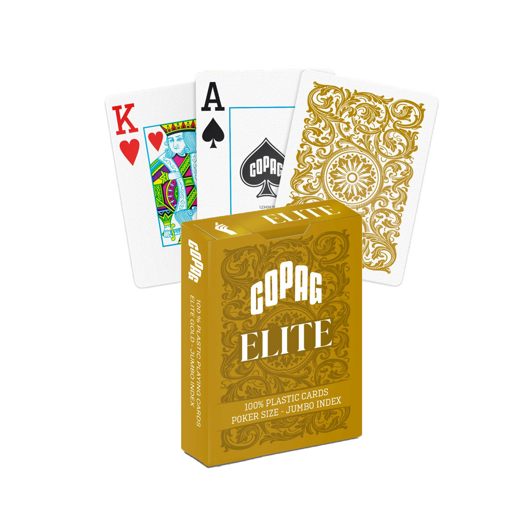 1546 Elite Poker size Jumbo index playing cards (gold) Copag Copag