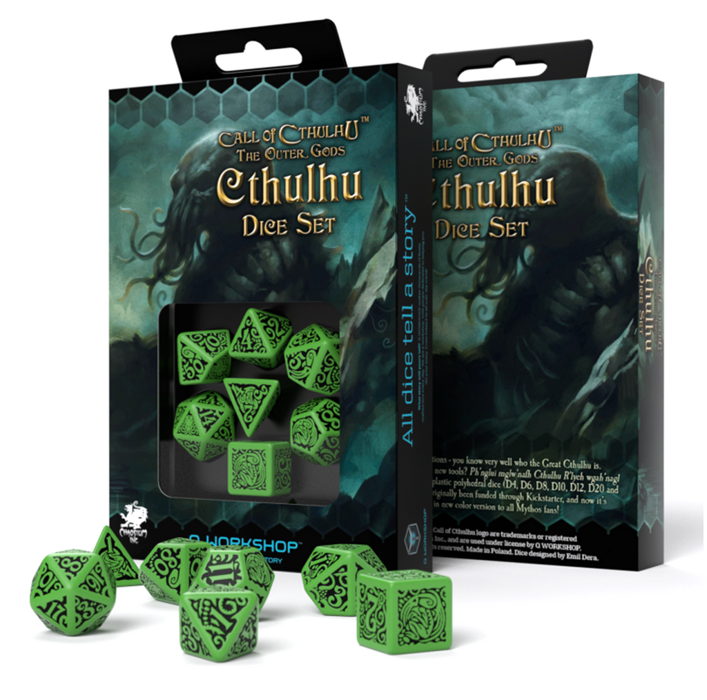 COC The Outer Gods Cthulhu Dice Set green and black Q-Workshop