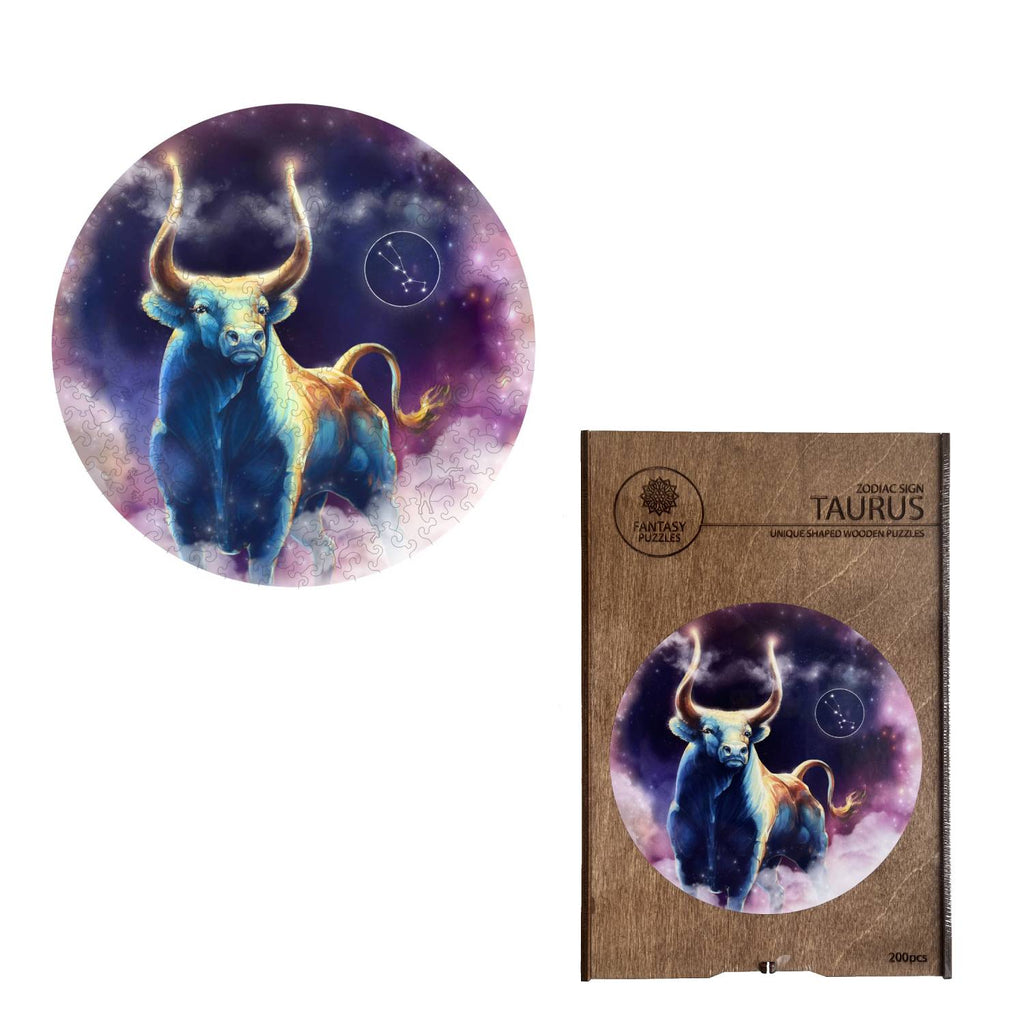 Taurus Zodiac Sign Wooden Puzzle 200 pieces Fantasy Puzzles Fantasy Puzzles