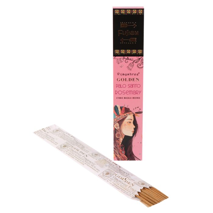 Golden Palo Santo and Rosemary Incense Sticks Ancient Wisdom