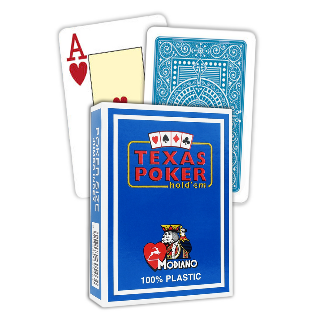 Modiano Texas Poker Hold Em Jumbo Index cards (light blue) Modiano