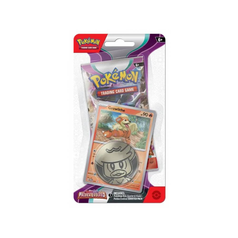 Pokémon Scarlet & Violet: Growlithe Paldea Evolved Checklane Blister (ENG) Pokémon