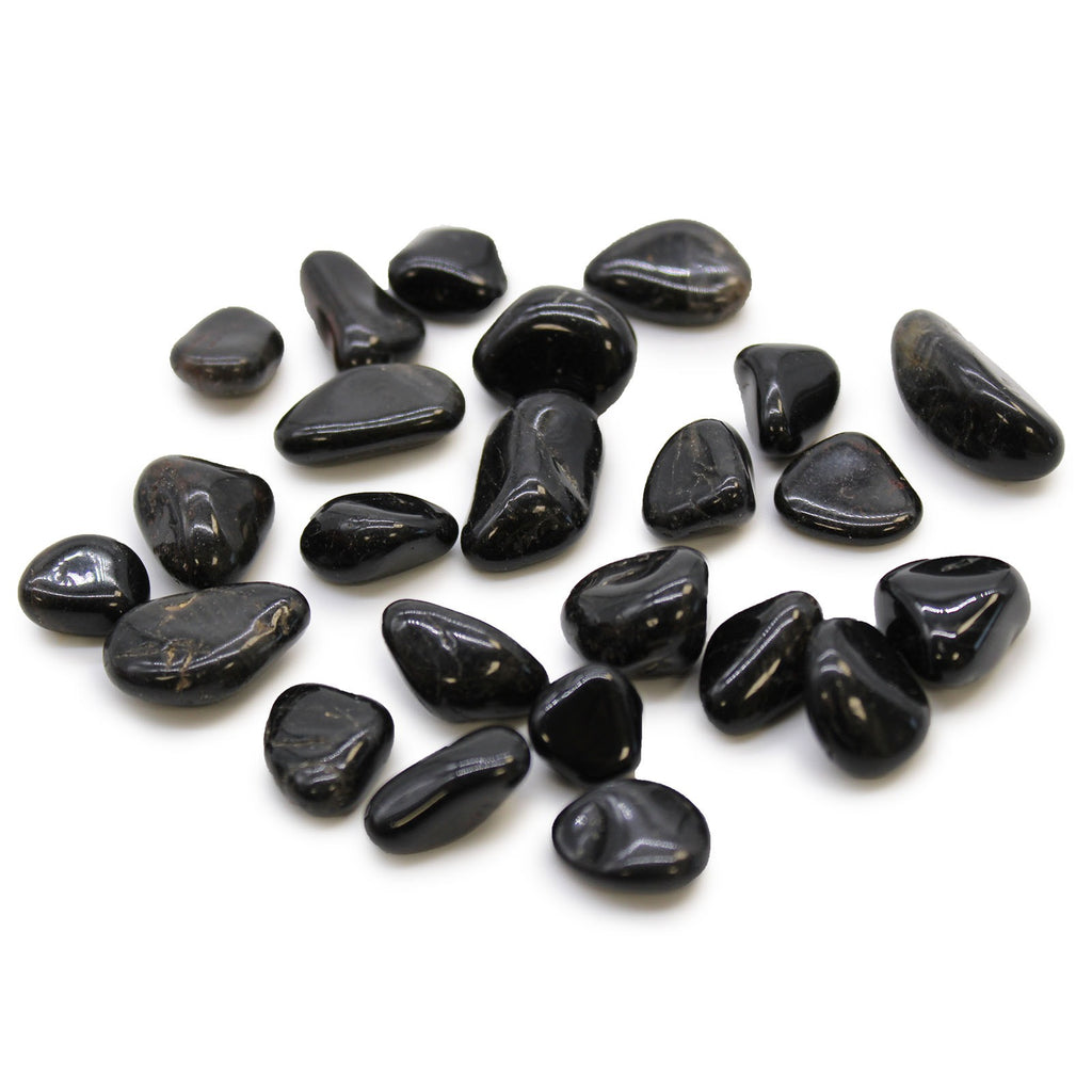 Small African Tumble Stones (24x) - Black Onyx Ancient Wisdom Ancient Wisdom