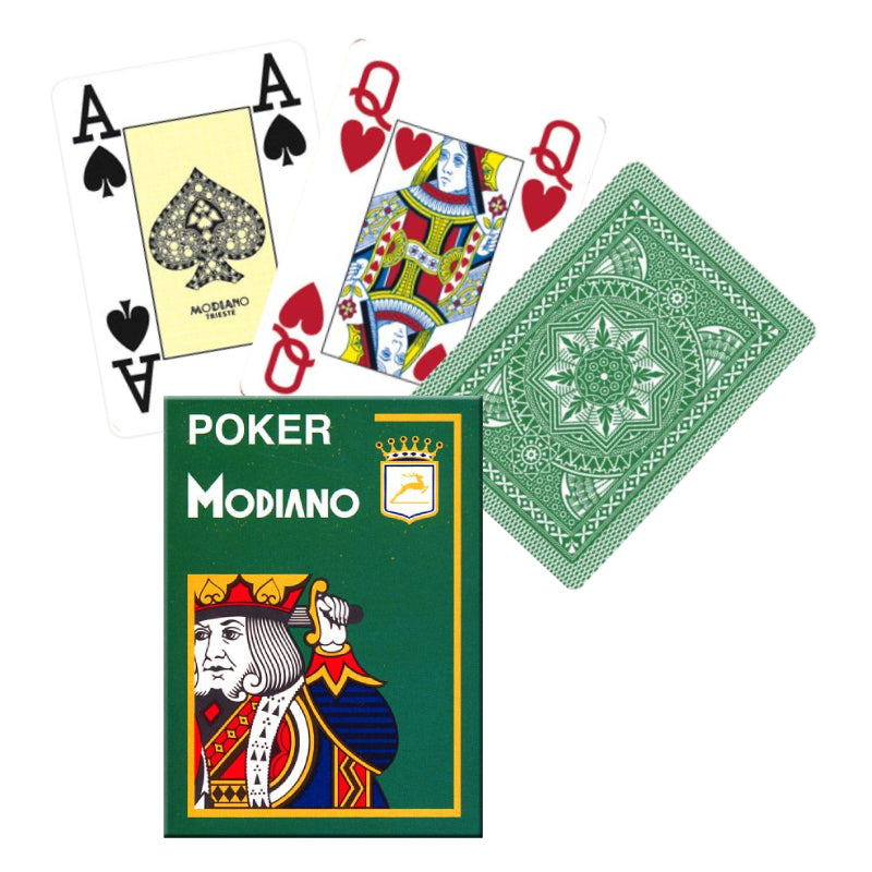 Poker 4 Jumbo Index cards (dark green) Modiano Modiano