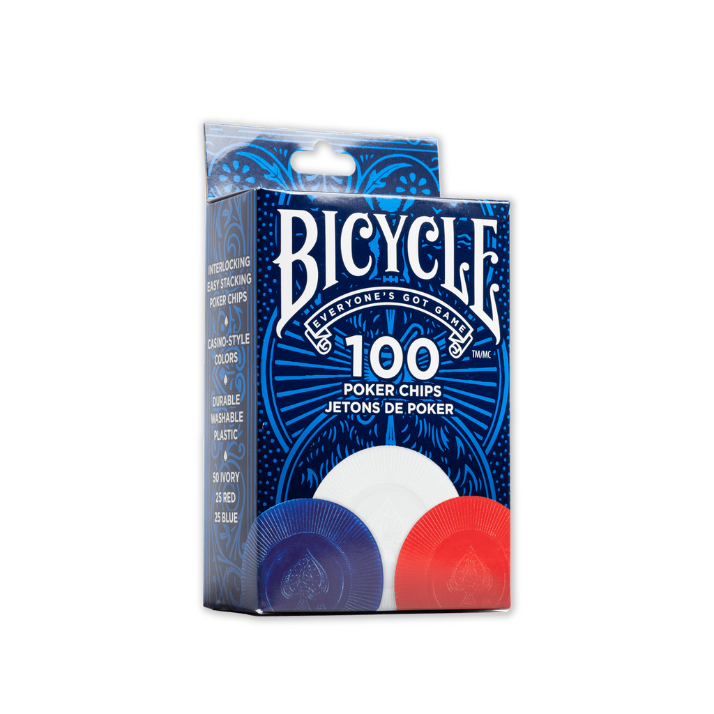 Bicycle Plastic Poker Chips 100 Count 2 Gram Bicycle