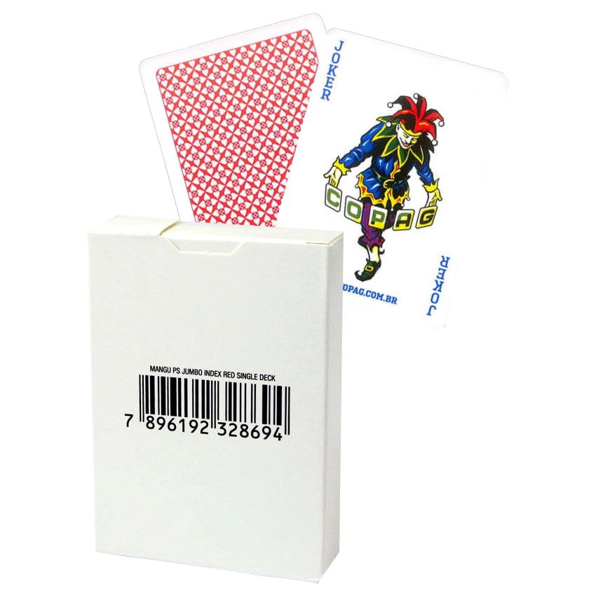 Copag 4 Corner Jumbo poker cards in white box (Red) Copag