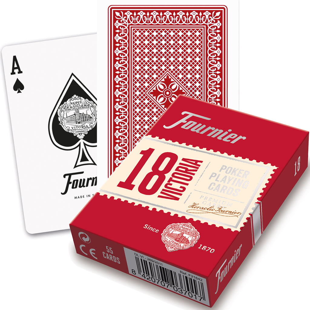 Fournier Victoria 18 poker cards (Red) Fournier