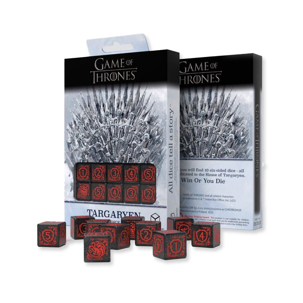 Game of Thrones. Targaryen Dice 10xD6 Q-WORKSHOP Q-Workshop