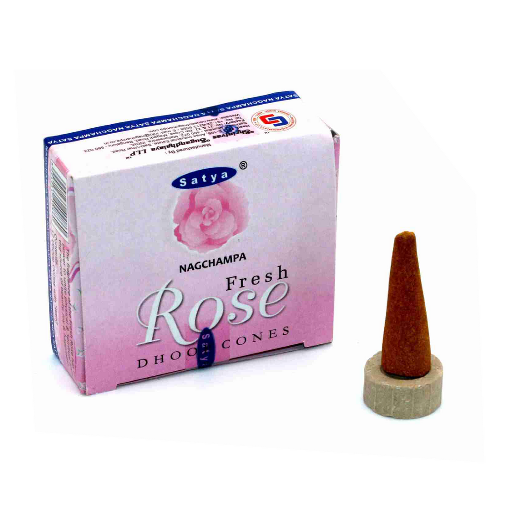 Fresh Rose Dhoop Cones Satya Satya