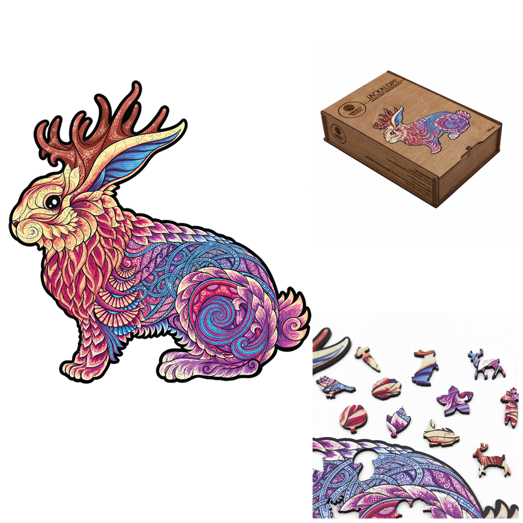 Jackalope Wooden Puzzle L size (300 pieces) Fantasy Puzzles Fantasy Puzzles