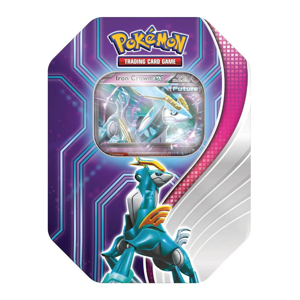 tin box pokemon cards Pokémon TCG: Paradox Destinies Ex Tin (Iron Crown Ex) – CardsHouse