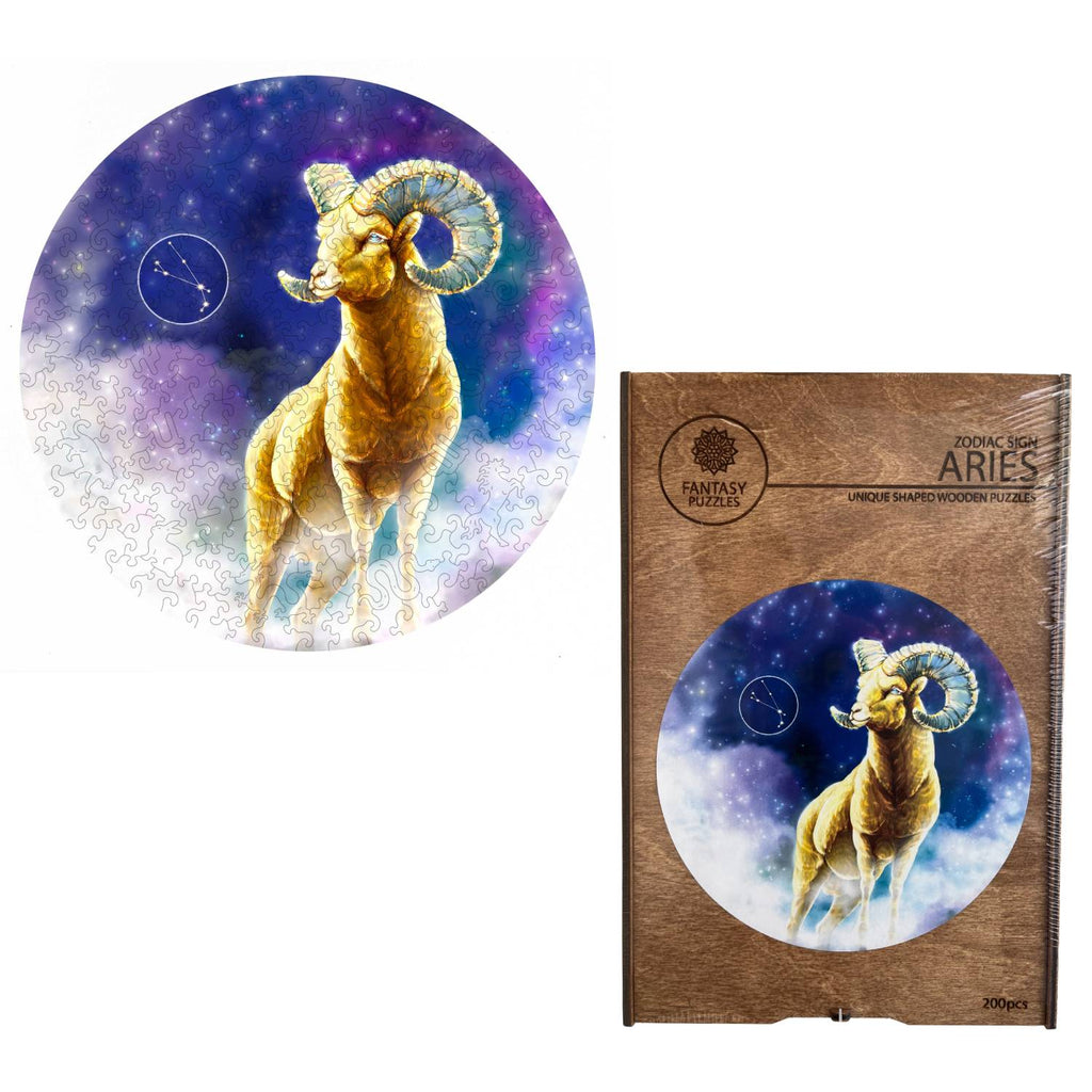 Aries Zodiac Sign Wooden Puzzle 200 pieces Fantasy Puzzles Fantasy Puzzles